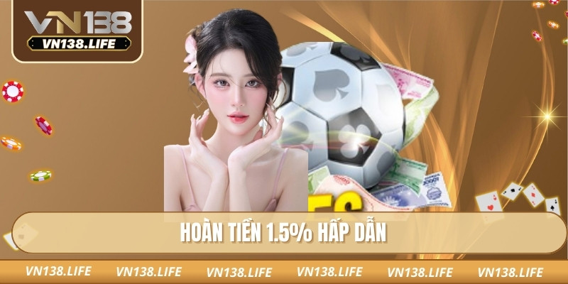 Hoàn tiền 1.5% hấp dẫn